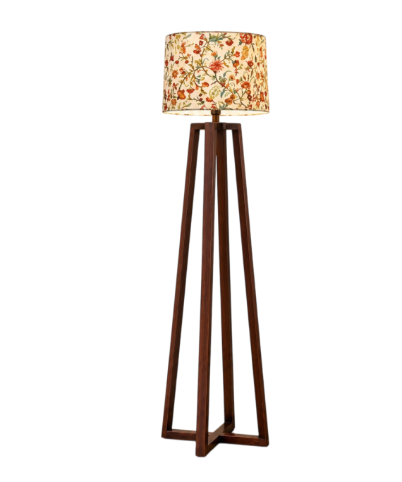 Open-Frame Floral Interior Floor Lamp